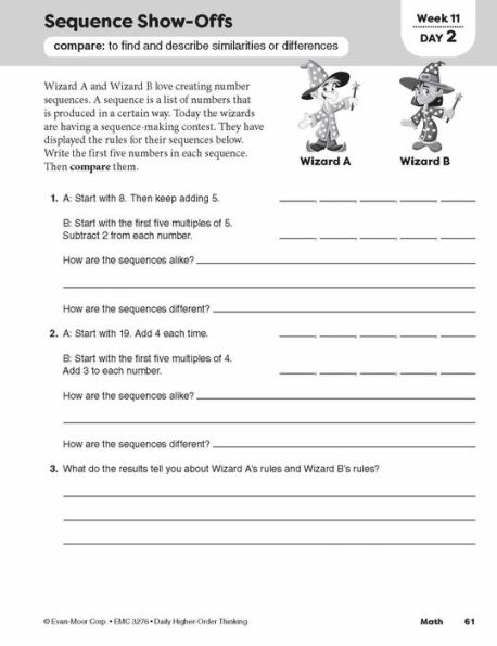 Daily Higher-Order Thinking, Grade 6 Teacher Edition