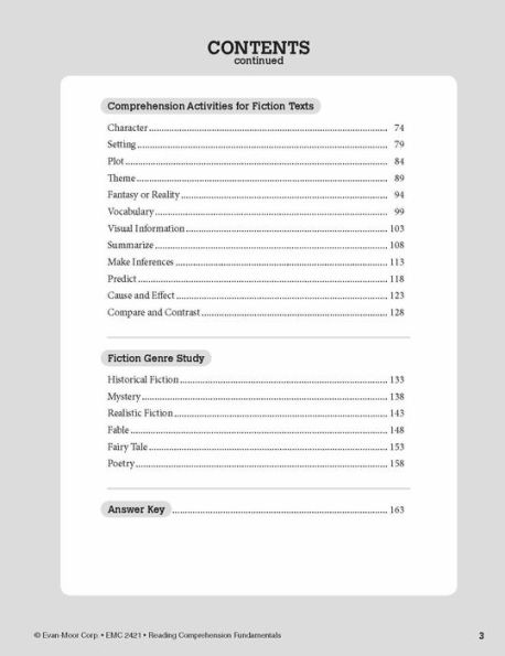 Reading Comprehension Fundamentals, Grade 1 Teacher Resource