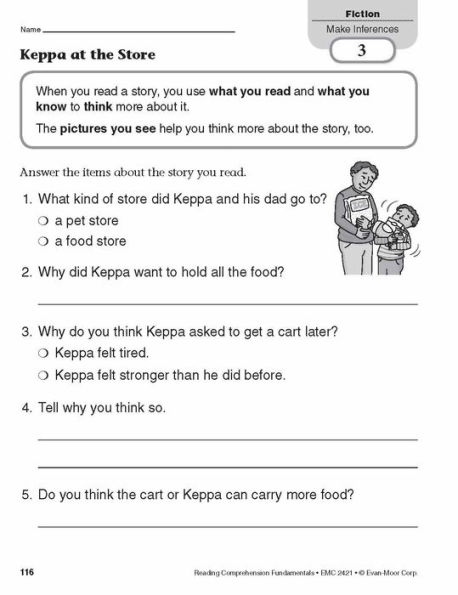 Reading Comprehension Fundamentals, Grade 1 Teacher Resource