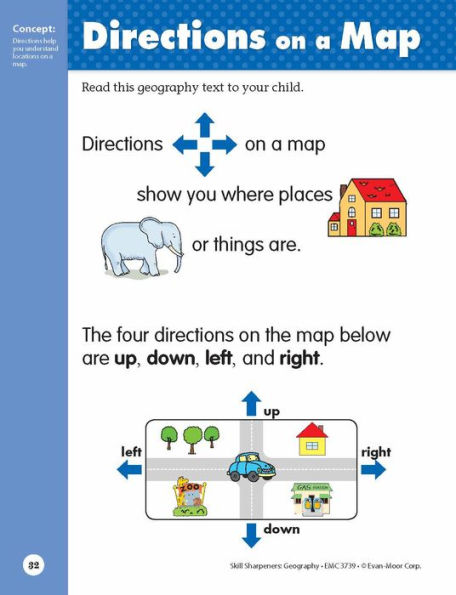 Skill Sharpeners: Geography, PreK Workbook