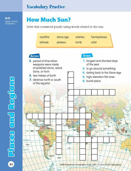 Skill Sharpeners: Geography, Grade 6 Workbook