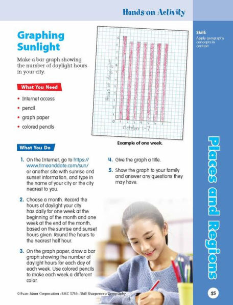 Skill Sharpeners: Geography, Grade 6 Workbook