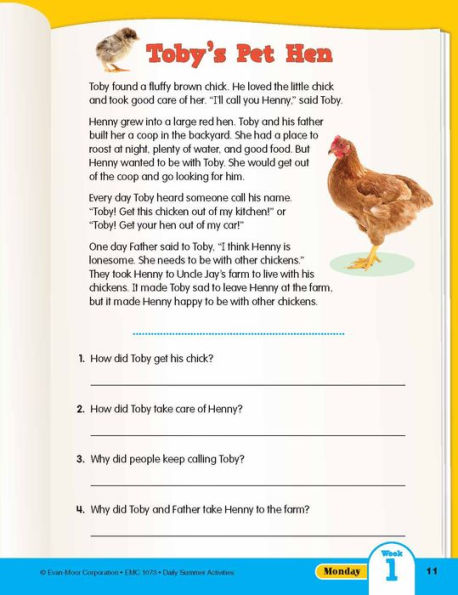 Daily Summer Activities: Between 2nd Grade and 3rd Grade, Grade 2 - 3 Workbook