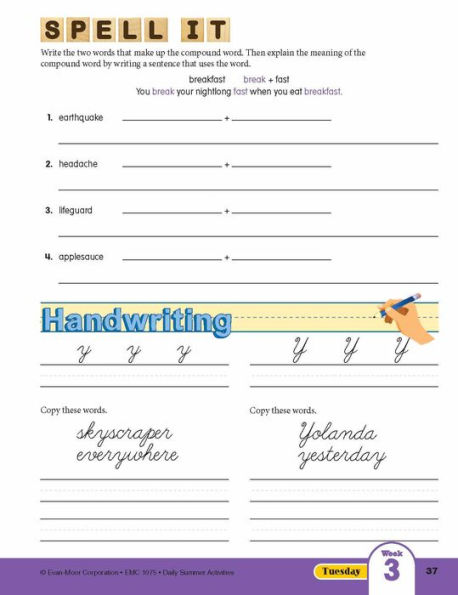 Daily Summer Activities: Between 4th Grade and 5th Grade, Grade 4 - 5 Workbook