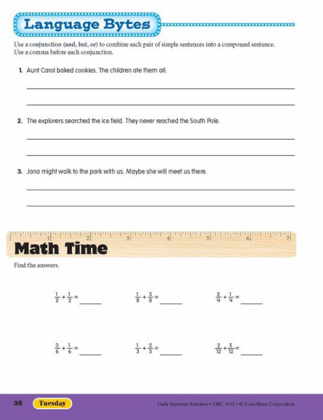 Daily Summer Activities: Between 4th Grade and 5th Grade, Grade 4 - 5 Workbook