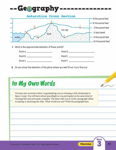 Daily Summer Activities: Between 4th Grade and 5th Grade, Grade 4 - 5 Workbook