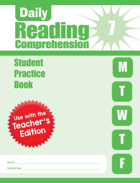 Daily Reading Comprehension, Grade 7 Student Edition Workbook