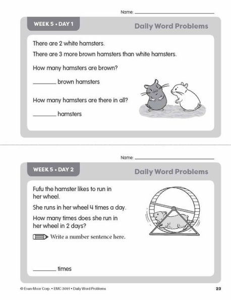 Daily Word Problems Math