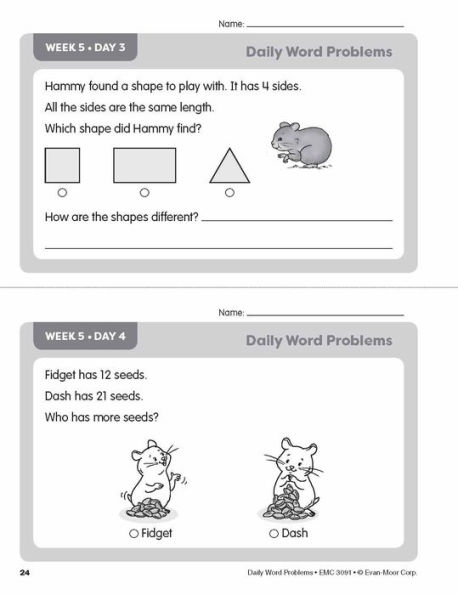 Daily Word Problems Math