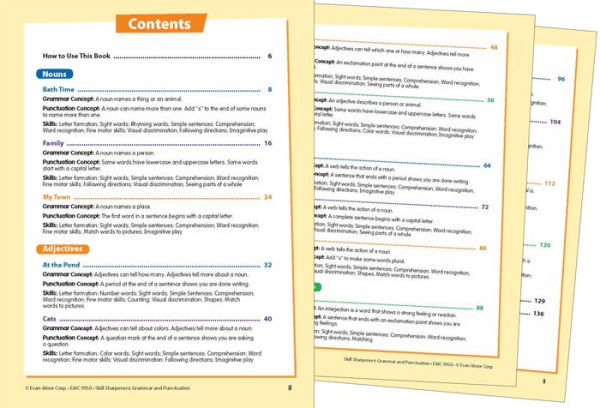 Skill Sharpeners: Grammar & Punctuation, Kindergarten Workbook