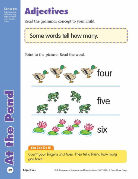 Skill Sharpeners: Grammar & Punctuation, Kindergarten Workbook