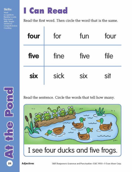 Skill Sharpeners: Grammar & Punctuation, Kindergarten Workbook
