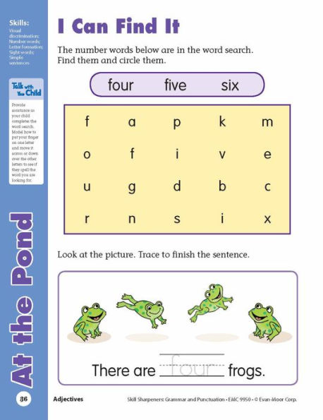 Skill Sharpeners: Grammar & Punctuation, Kindergarten Workbook