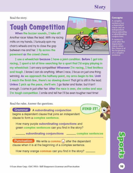 Skill Sharpeners: Grammar & Punctuation, Grade 6 Workbook