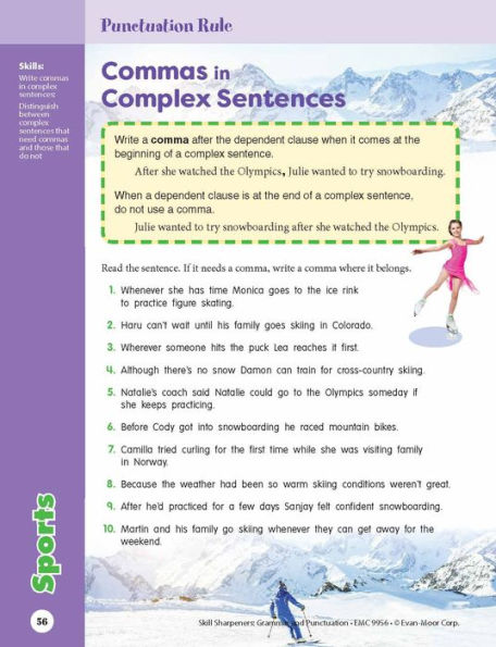 Skill Sharpeners: Grammar & Punctuation, Grade 6 Workbook