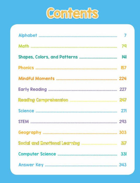 Top Student, Kindergarten Workbook