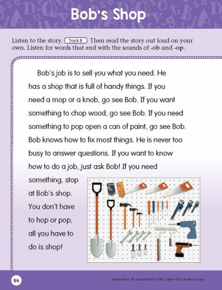Smart Start: Read and Write, Grade 1 Workbook