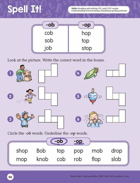 Smart Start: Read and Write, Grade 1 Workbook