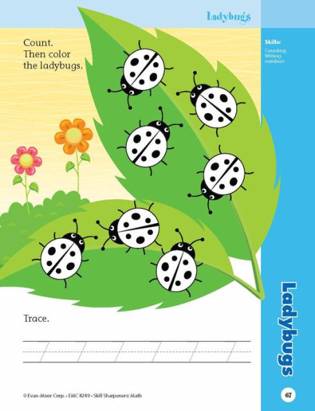 Skill Sharpeners: Math, PreK Workbook