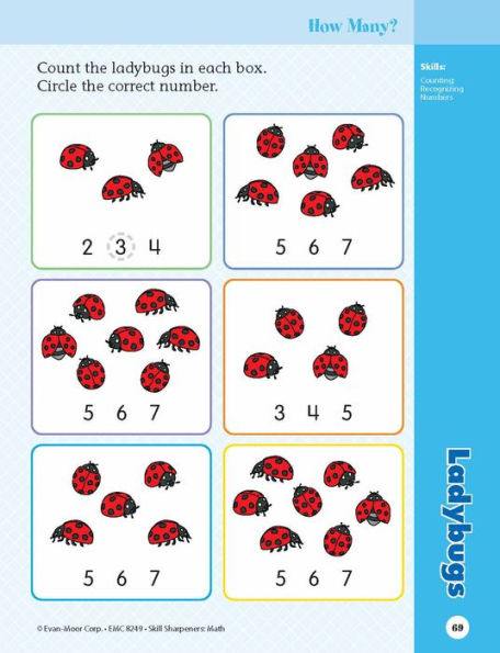 Skill Sharpeners: Math, PreK Workbook
