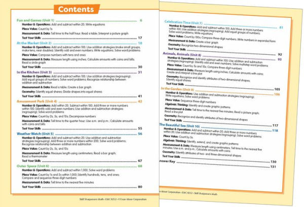 Skill Sharpeners: Math, Grade 2 Workbook