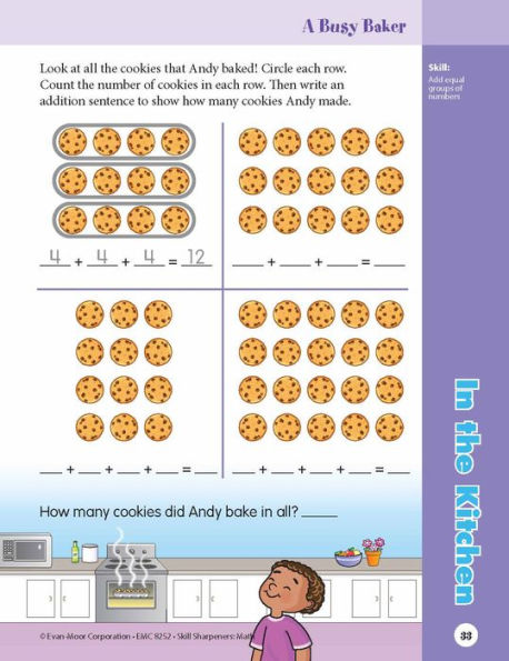 Skill Sharpeners: Math, Grade 2 Workbook