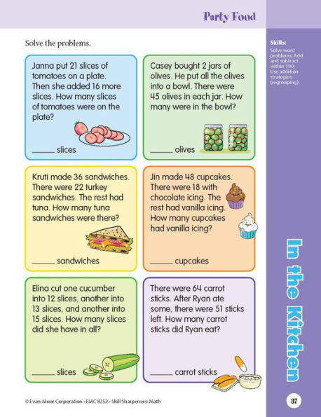 Skill Sharpeners: Math, Grade 2 Workbook