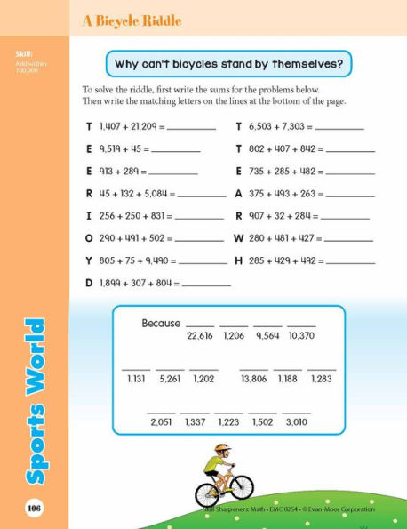 Skill Sharpeners: Math, Grade 4 Workbook