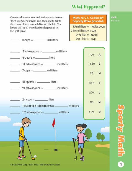 Skill Sharpeners: Math, Grade 6 Workbook