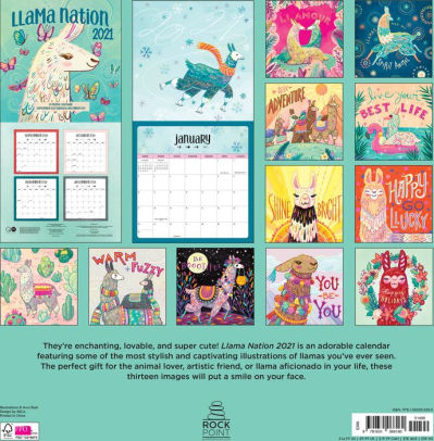 2020 Llamas Wall Calendar Office School Supplies Office Products Urbytus Com