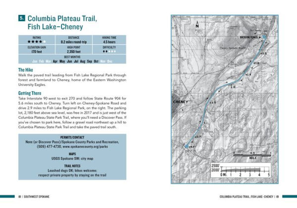 Day Hike Inland Northwest: Spokane, Coeur d'Alene, and Sandpoint, 2nd Edition: 75 Trails You Can a