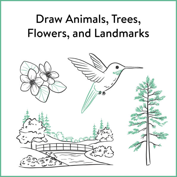 Pacific Northwest Line Drawing: How to Draw Flowers, Trees, Mushrooms, Birds, Animals, Landmarks, and More