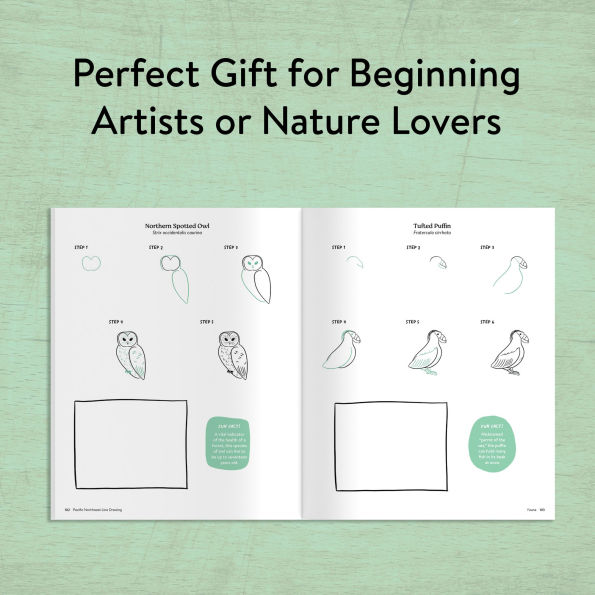 Pacific Northwest Line Drawing: How to Draw Flowers, Trees, Mushrooms, Birds, Animals, Landmarks, and More