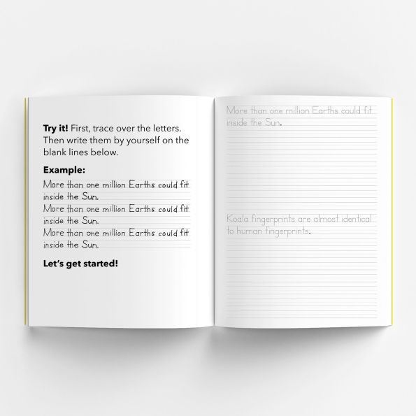 Print Handwriting Practice for Kids 8-12: 250 Awesome Fun Facts about Science, Animals, and History