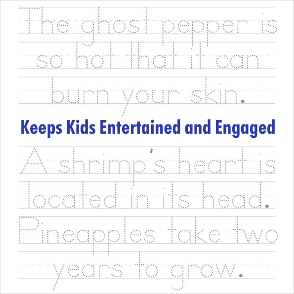 Print Handwriting Practice for Kids 8-12: 250 Awesome Fun Facts about Science, Animals, and History
