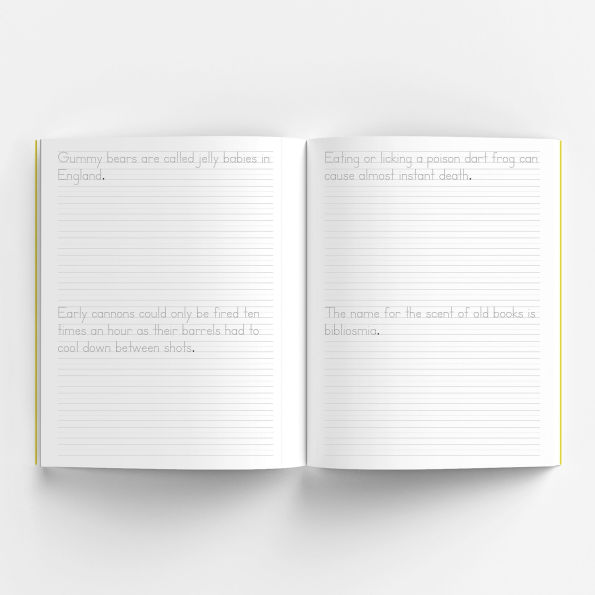 Print Handwriting Practice for Kids 8-12: 250 Awesome Fun Facts about Science, Animals, and History
