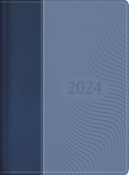 The Treasure of Wisdom - 2024 Executive Agenda - two-toned blue: An executive themed daily journal and appointment book with an inspirational quotation or Bible verse for each day of the year