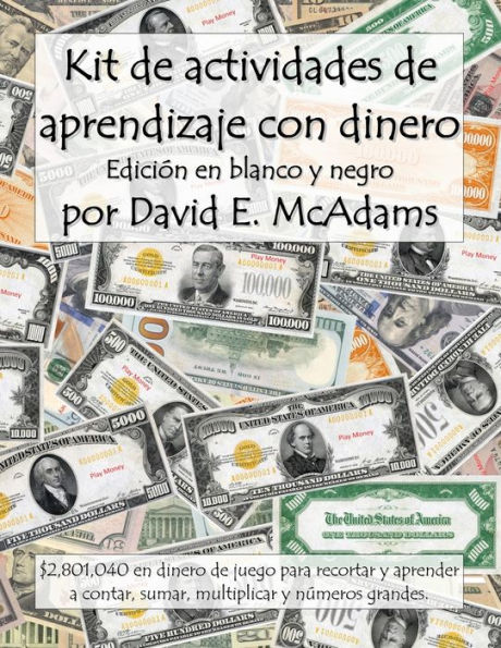 Kit de actividades de aprendizaje con dinero: $2,801,040 en dinero de juego para recortar y aprender a contar, sumar, multiplicar y números grandes.