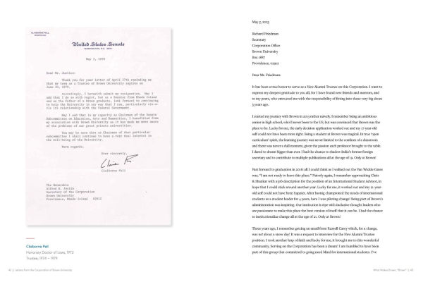 Letters from the Corporation of Brown University: Lives of Usefulness and Reputation, 1764 - 2023