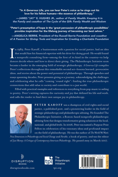 A Generous Life: Reflections on Inspired Giving