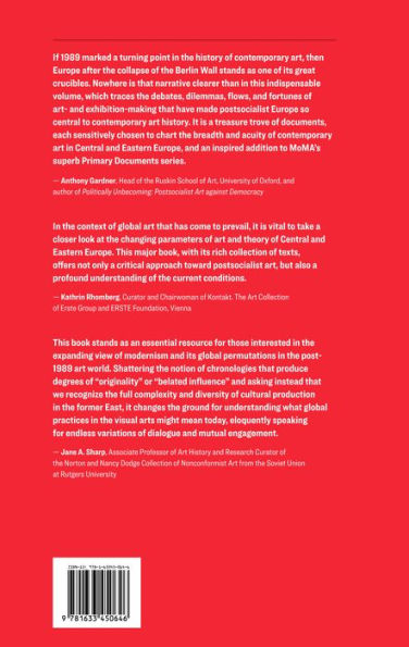 Art and Theory of Post-1989 Central and Eastern Europe: A Critical Anthology