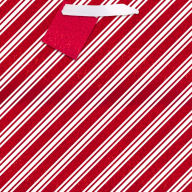 Title: Diagonal Cane Stripe Large Gift Bag