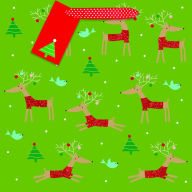 Title: Rollicking Reindeer Grn Large Gift Bag