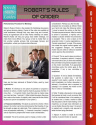 Title: Robert's Rules Of Order (Speedy Study Guides), Author: Speedy Publishing