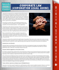 Title: Corporate Law (Coporation Legal Guide) (Speedy Study Guide), Author: Speedy Publishing