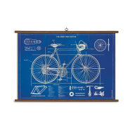 Title: Bicycle Blueprint Vintage School Chart