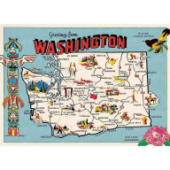 Title: Washington Map Flat Wrap