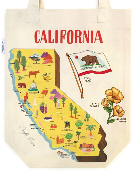 Cavallini Tote Bag - California