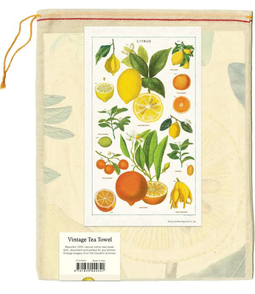 Cavallini Tea Towel - Citrus Tea