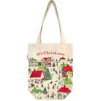 Cavallini Tote Bag - Christmas Village